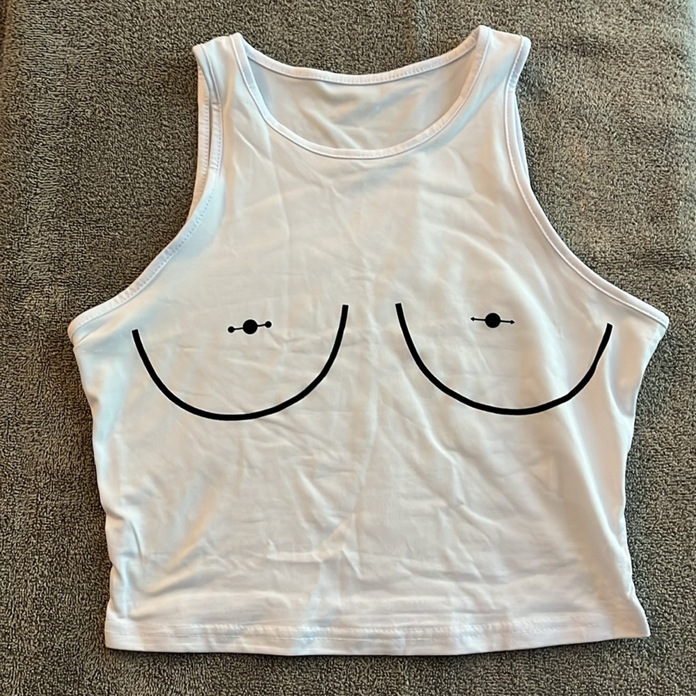 Nipple Piercing Crop Top
